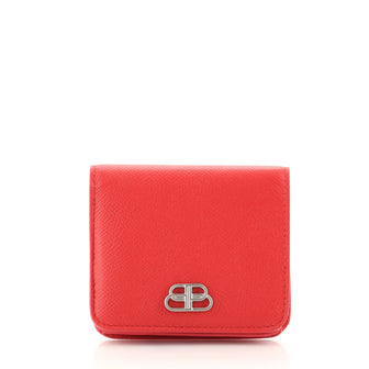 Balenciaga BB Flap Coin Wallet Leather Compact