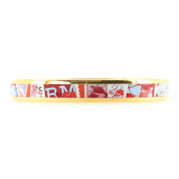 Hermes Bangle Bracelet Printed Enamel Narrow