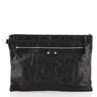 Balenciaga Classic City Clip Pouch Leather Large