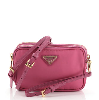 Prada Double Zip Camera Bag Tessuto Mini