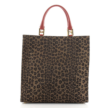 Fendi Vintage Shopping Tote Printed Canvas Large