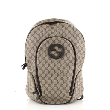 Gucci Interlocking G Backpack GG Coated Canvas Medium