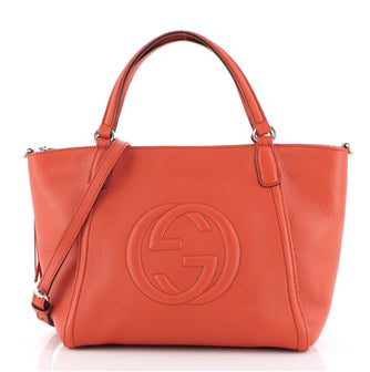 Gucci Soho Convertible Top Handle Bag Leather Small