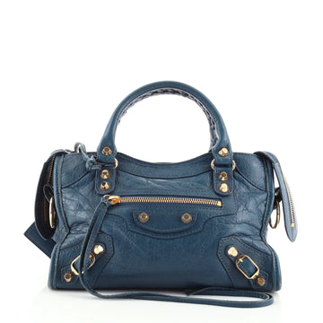 Balenciaga City Giant Studs Bag Leather Mini
