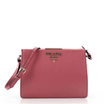 Prada Light Frame Shoulder Bag Saffiano Leather Small