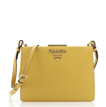 Prada Light Frame Shoulder Bag Saffiano Leather Small