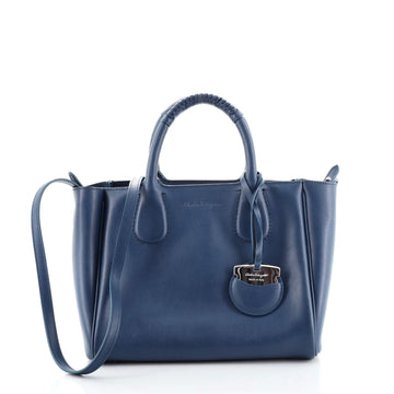 Salvatore Ferragamo Royal Double Convertible Tote Leather Mini