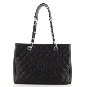 Chanel Grand Shopping Tote Quilted Caviar