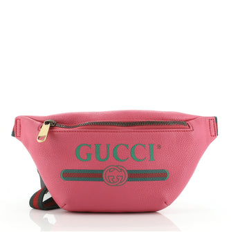 Gucci Logo Belt Bag Printed Leather Small