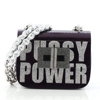 Tom Ford Natalia Chain Shoulder Bag Crystal Embellished Plexiglass Mini