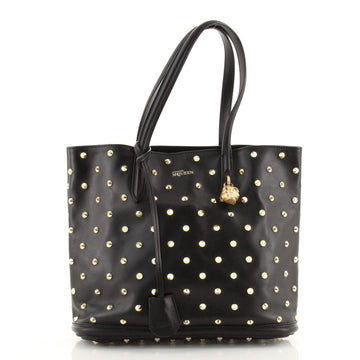 Alexander McQueen Padlock Zip Around Tote Studded Leather Medium
