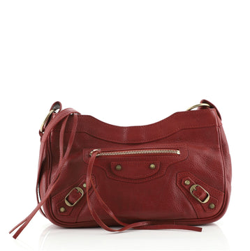 Balenciaga Hip Classic Studs Crossbody Bag Leather