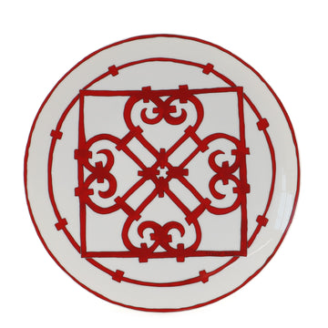 Hermes Balcon Du Guadalquivir Dinner Plate 2-Piece Set Printed Porcelain