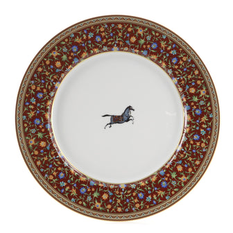 Hermes Cheval d'Orient Dinner Plate 2-Piece Set Printed Porcelain