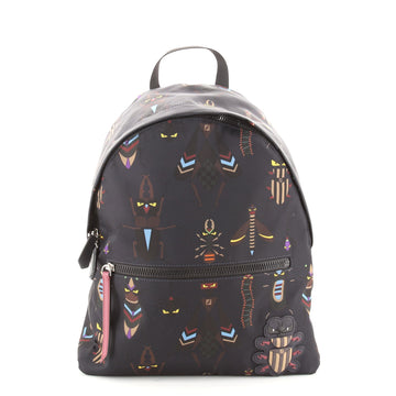 Fendi Front Pocket Backpack Printed Nylon Large