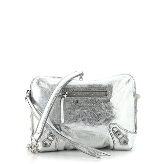 Balenciaga Classic Studs Chain Reporter Crossbody Bag Leather XS