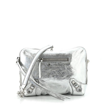 Balenciaga Classic Studs Chain Reporter Crossbody Bag Leather XS