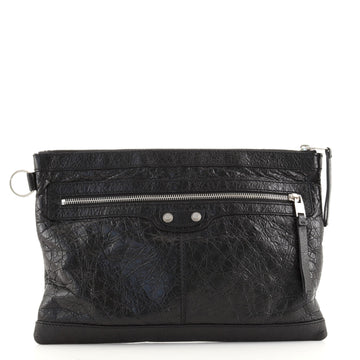 Balenciaga Classic City Clip Pouch Leather Medium