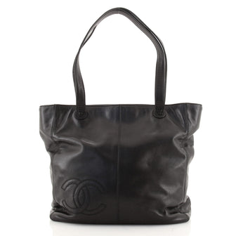 Chanel Vintage CC Shoulder Bag Lambskin Large