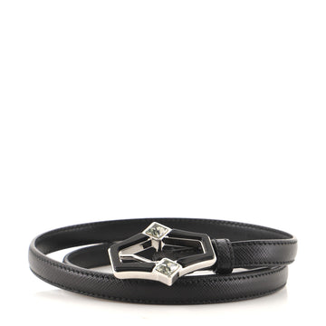 Prada Crystal Rhombus Buckle Belt Leather with Resin and Crystal