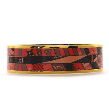 Hermes Bangle Bracelet Printed Enamel Wide