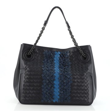 Bottega Veneta Accordion Chain Tote Intrecciato Nappa with Fringe Detail Medium