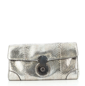 Ralph Lauren Collection Ricky Clutch Python