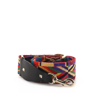 Valentino Rockstud Guitar Shoulder Strap Embroidered Canvas
