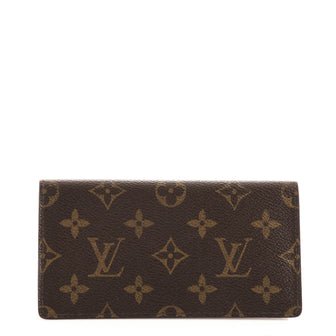 Louis Vuitton Porte Valeurs Checkbook Wallet Monogram Canvas