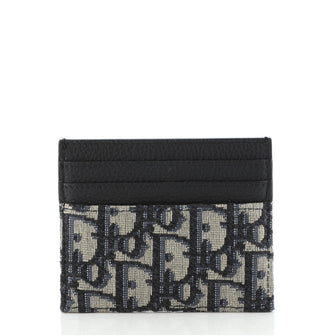 Christian Dior Card Holder Oblique Canvas and Leather