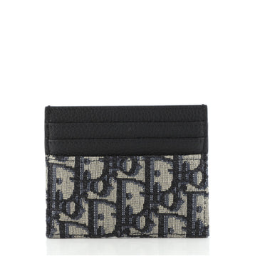 Christian Dior Card Holder Oblique Canvas and Leather