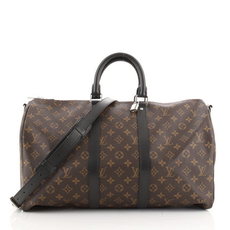 Louis Vuitton Keepall Bandouliere Bag Macassar Monogram Canvas 45