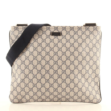 Gucci Zip Top Messenger Bag GG Coated Canvas Large