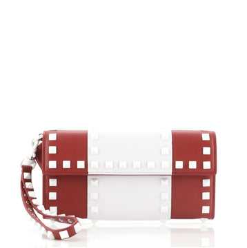 Valentino Free Rockstud Wristlet Wallet Leather