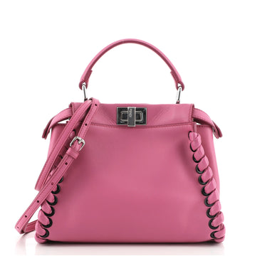 Fendi Peekaboo Bag Whipstitch Leather Mini