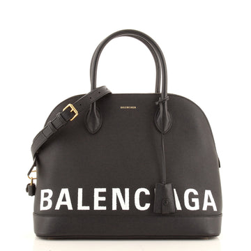 Balenciaga Logo Ville Bag Leather Medium