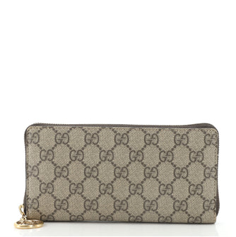 Gucci Zip Around Wallet GG Coated Canvas Long
