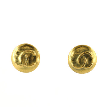 Chanel Vintage Round CC Clip-On Earrings Metal