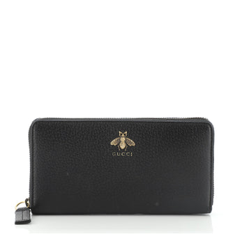 Gucci Animalier Zip Around Wallet Leather