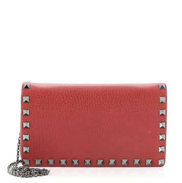 Valentino Rockstud Chain Flap Crossbody Bag Leather Small