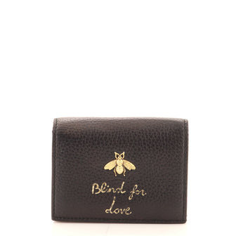 Gucci Animalier Flap Card Case Leather