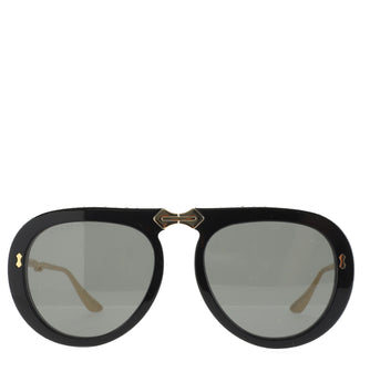 Gucci Foldable Aviator Sunglasses Crystal Embellished Acetate and Metal