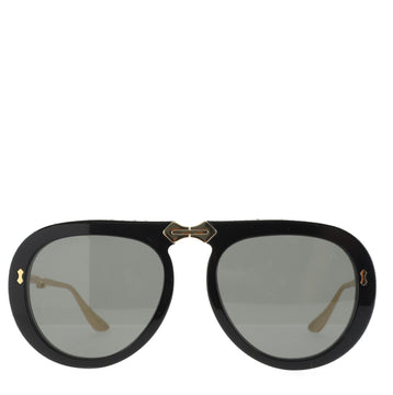 Gucci Foldable Aviator Sunglasses Crystal Embellished Acetate and Metal