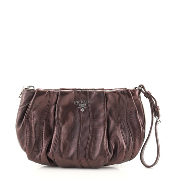 Prada Waves Wristlet Clutch Striped Nappa