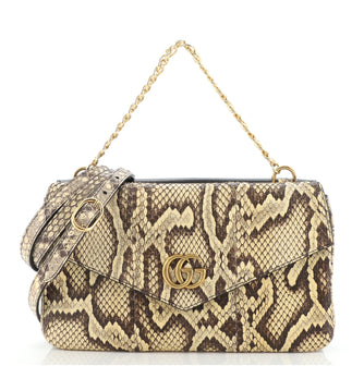 Gucci Thiara Double Shoulder Bag Python and Leather Medium