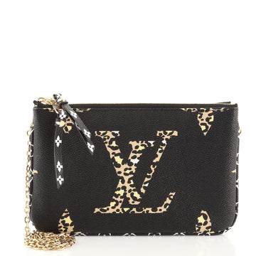 Louis Vuitton Double Zip Pochette Limited Edition Jungle Monogram Giant