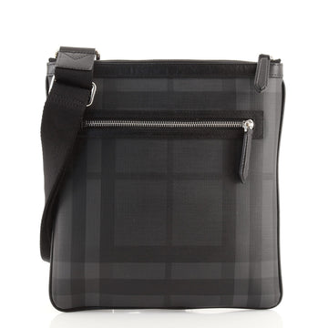 Burberry Beckley Crossbody Smoked Check Coated Canvas