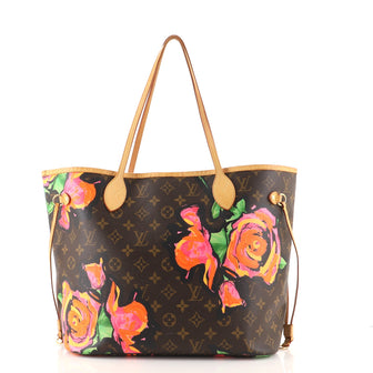 Louis Vuitton Neverfull Tote Limited Edition Monogram Roses MM