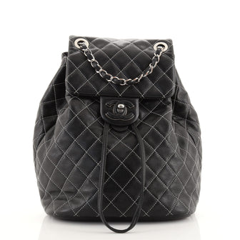 Chanel Covered CC Chain Backpack Stitched Lambskin Small