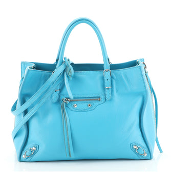 Balenciaga Papier A4 Zip Around Classic Studs Bag Leather Mini